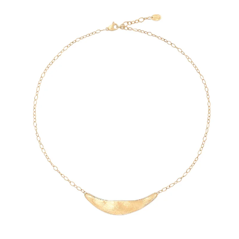 Women’s diamond necklaces for her-Marco Bicego Lunaria Engraved "Smile" Necklace