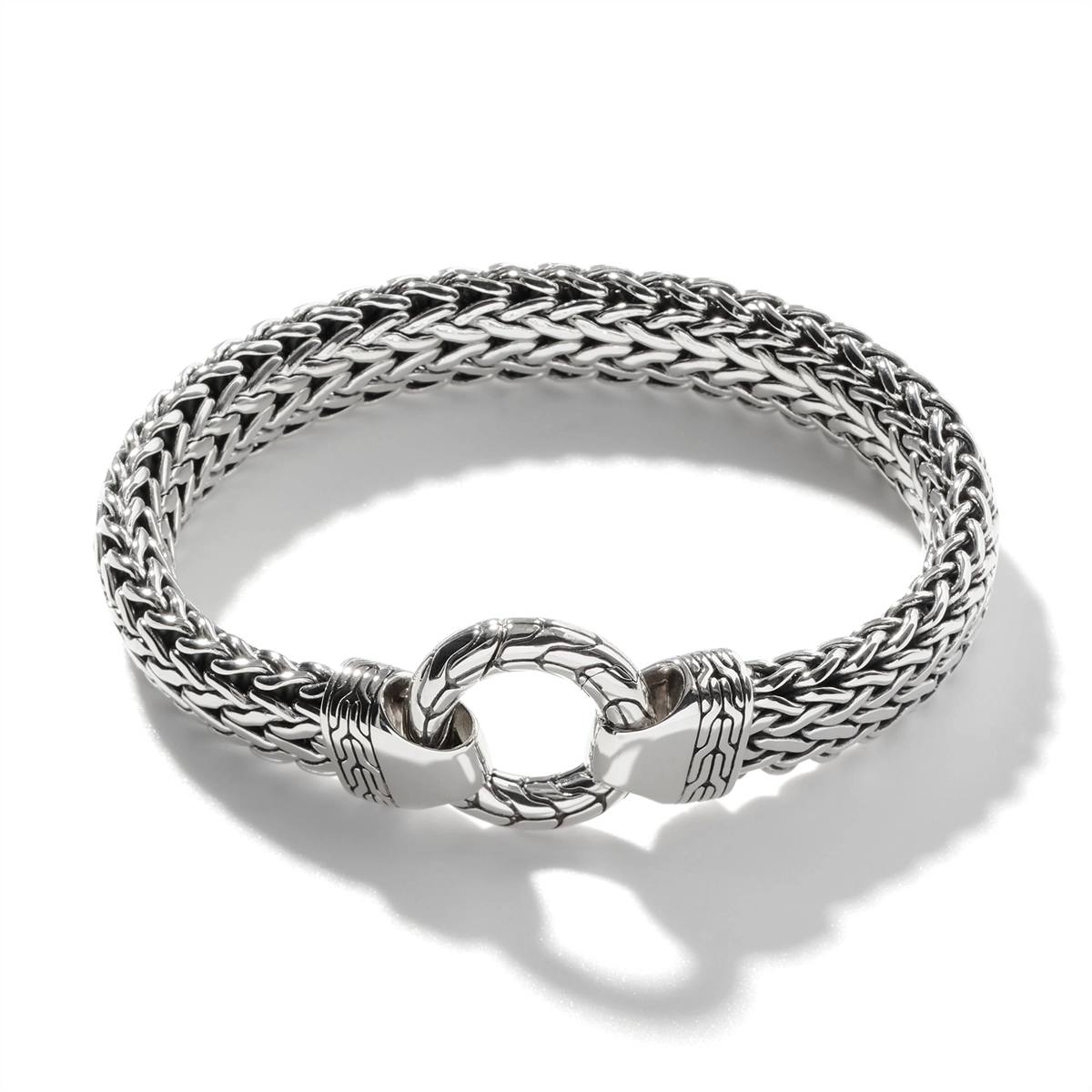 Women’s enamel bracelets-John Hardy Men's Classic Chain Sterling Silver Large Flat Chain Bracelet