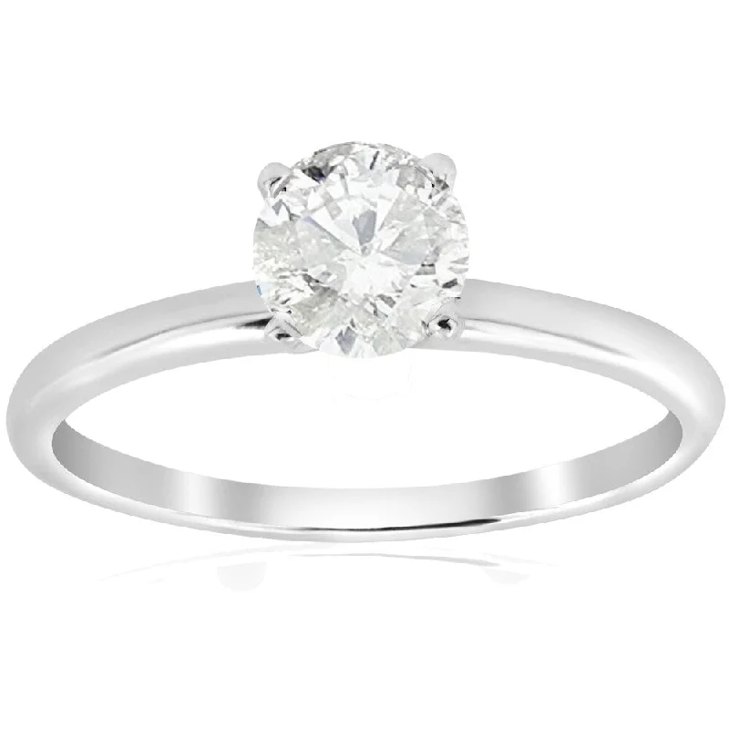 Women’s floral engagement rings-14k White Gold 5/8 ct TDW Diamond Solitaire Engagement Ring