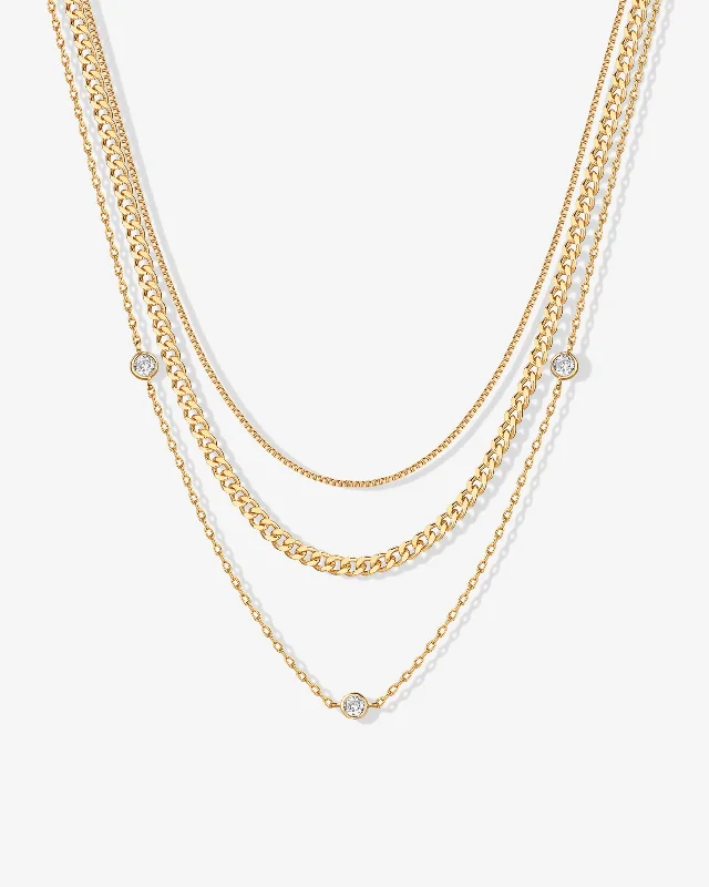 Women’s infinity gold necklaces-Eva Layered Necklace