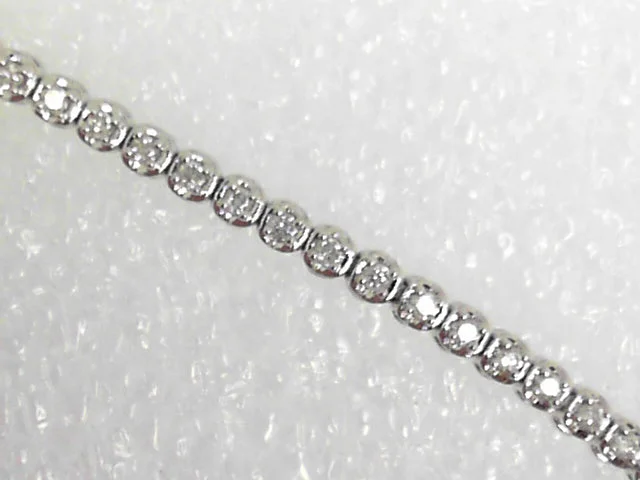 Women’s designer bracelets-Women’s designer bracelets-10k White Gold Diamond Tennis Bracelet New 0.50ct