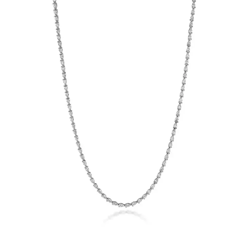 Women’s choker necklaces-Tacori Pear Diamond Tennis Necklace