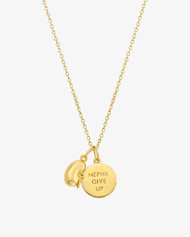 Women’s wedding necklaces-Nephr Give Up Charm Necklace