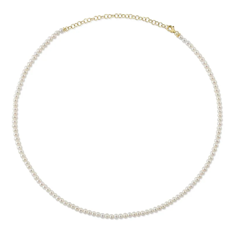 Women’s matching necklaces-Shy Creation Cultured Pearl Tennis Necklace