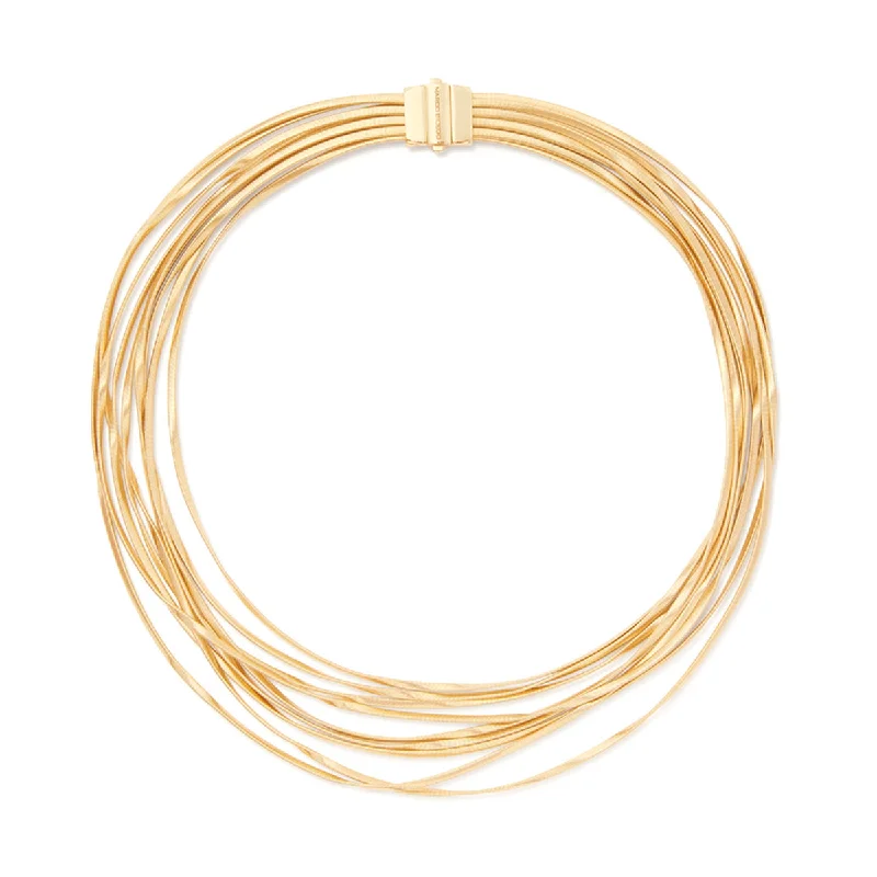 Women’s geometric pendant necklaces-Marco Bicego Marrakech Nine-Strand Coil Necklace