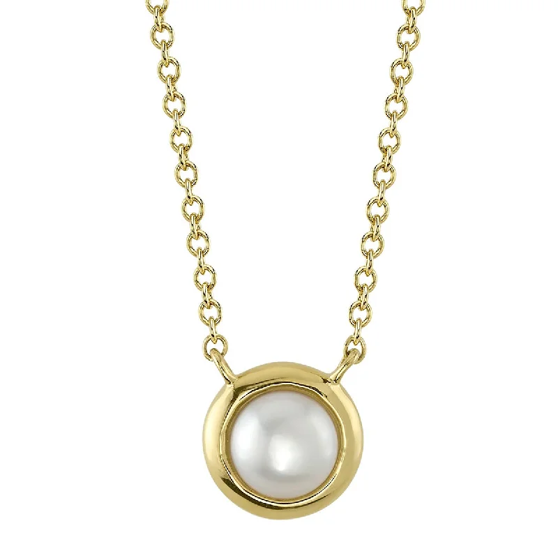 Women’s infinity necklaces-Shy Creation Cultured Pearl Circle Necklace