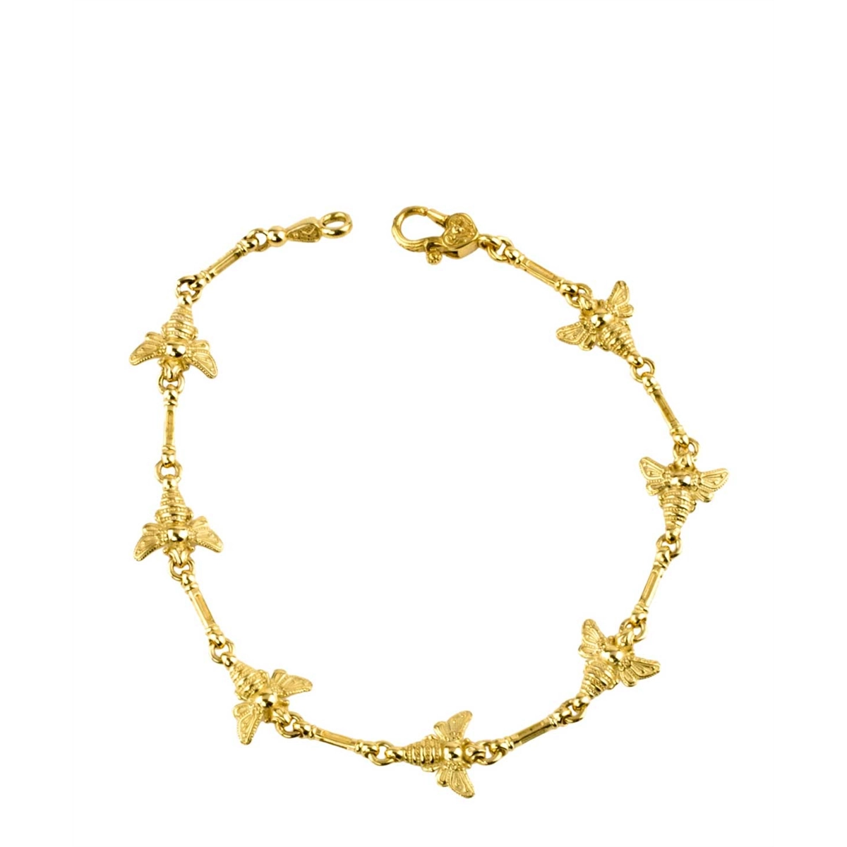 Women’s chunky bracelets-Konstantino Melissa 18K Yellow Gold Bumble Bee Link Bracelet