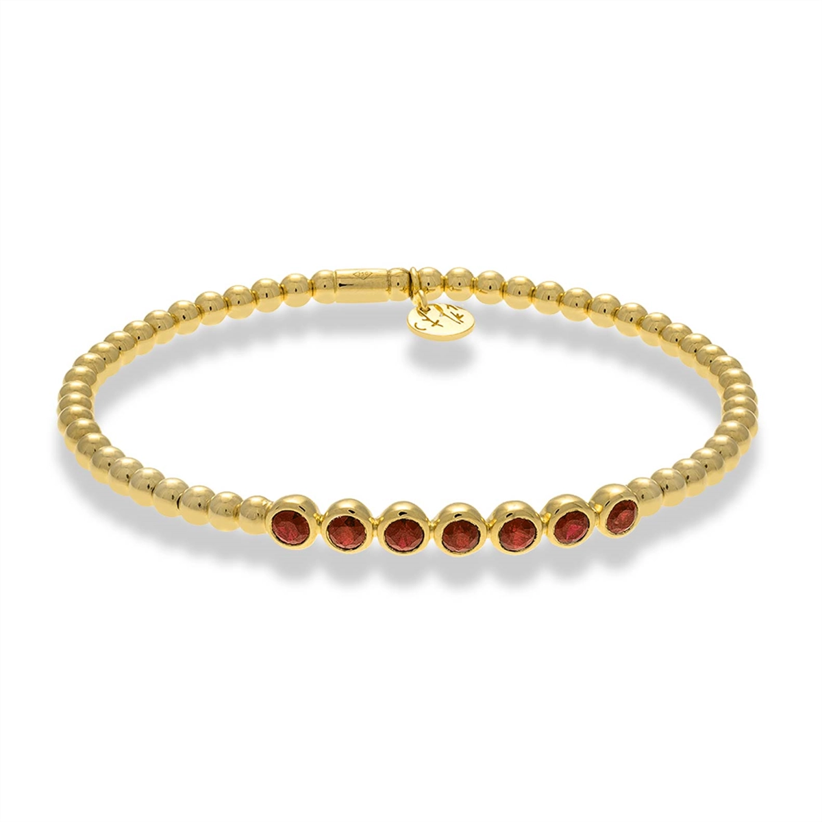 Women’s stackable bracelets-Hulchi Belluni 18K Yellow Gold Ruby Tresore Stretch Bracelet