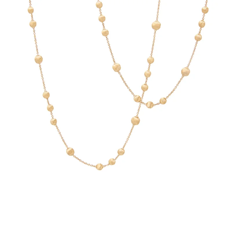 Women’s engraved necklaces-Marco Bicego Africa Bead Long Necklace