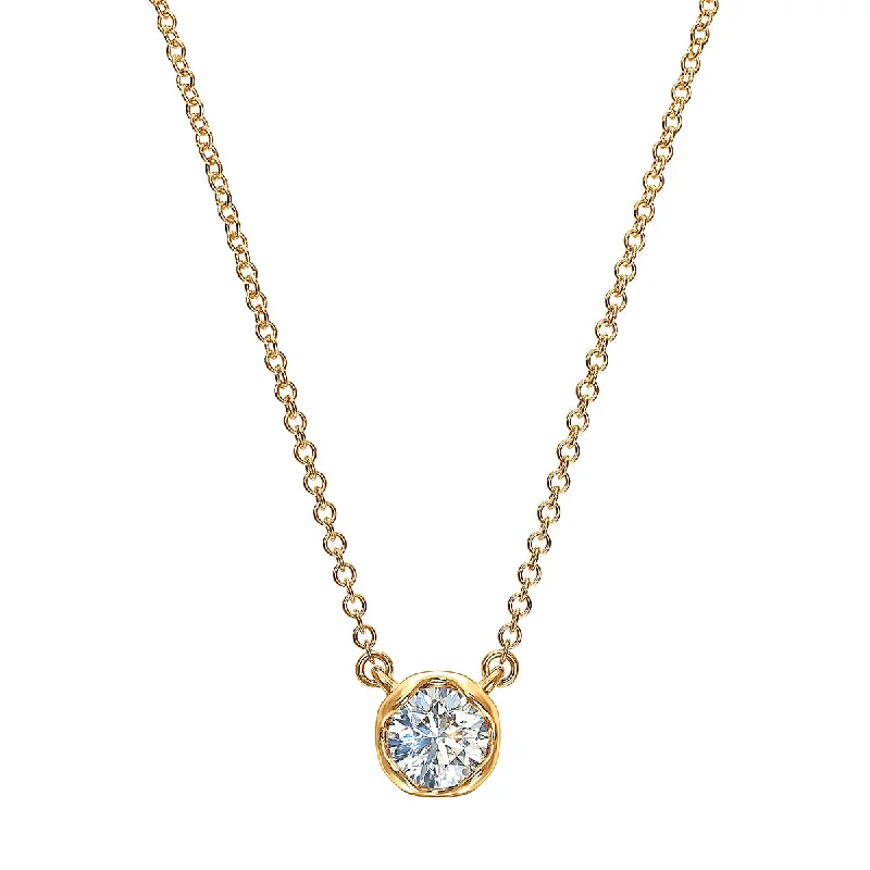 Women’s nature-inspired necklaces-J'evar Lotus Petals Solitaire Diamond Pendant Necklace