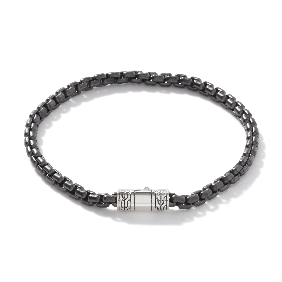 Women’s festive bracelets-John Hardy Men's Classic Chain Silver w/PVD Box Chain Bracelet