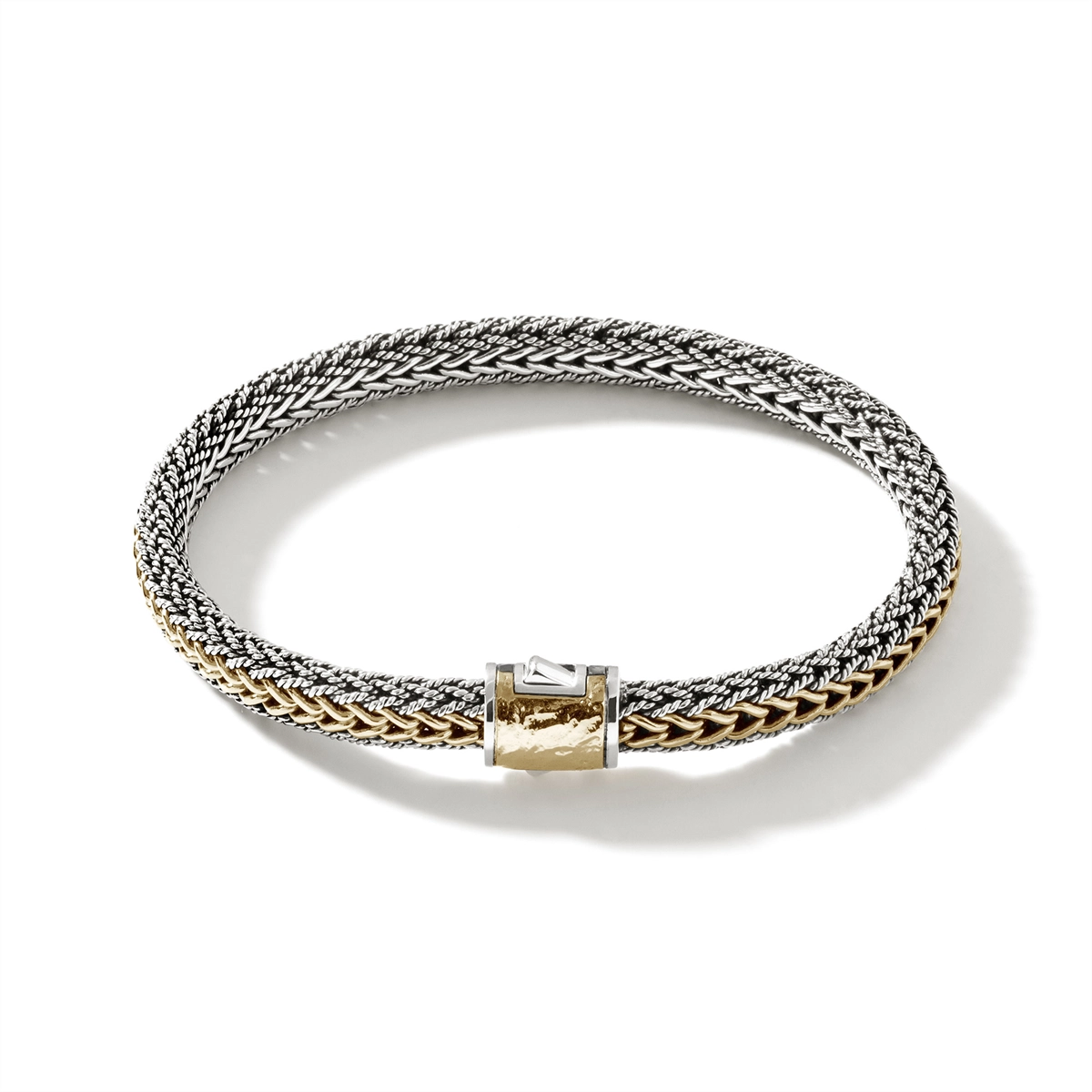 Women’s bold bracelets-John Hardy Classic Chain Silver and 18K Bonded Gold 7mm Reversible Bracelet