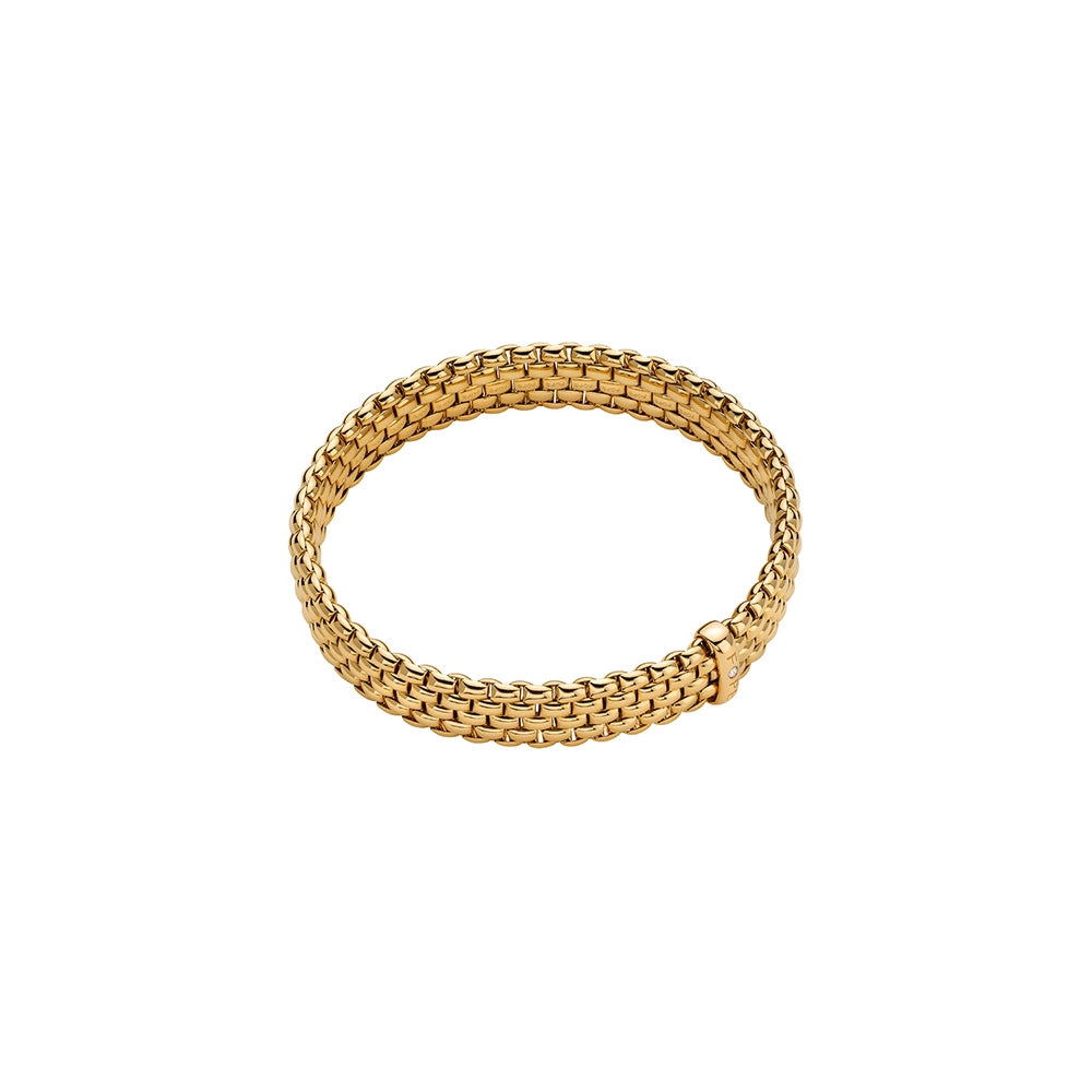 Women’s statement bangles-Fope 18K Yellow Gold Panorama Collection Diamond Bracelet, Medium Size