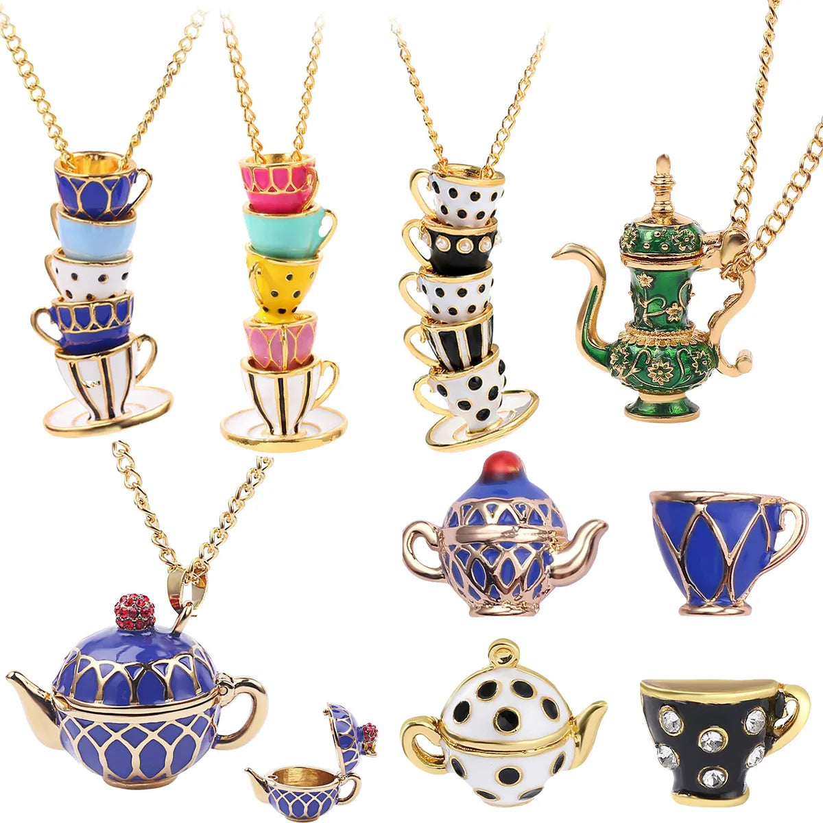 Women’s vintage-inspired necklaces-1 Piece Fashion Cup Alloy Plating Rhinestones Women's Necklace