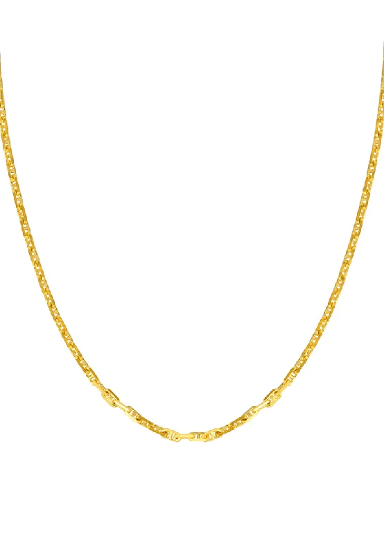 Women’s minimalist necklaces-TOMEI Linked Necklace, Yellow Gold 916