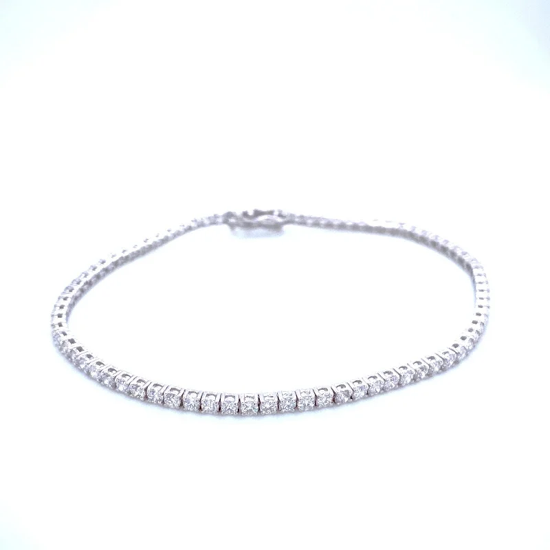 Women’s festive bracelets-"BRAC01437" 2.89 Carat Petite Diamond Tennis Bracelet