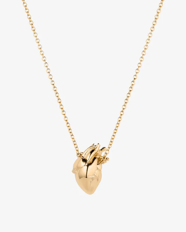 Women’s floral pendant necklaces-Jumbo Anatomical Heart Necklace