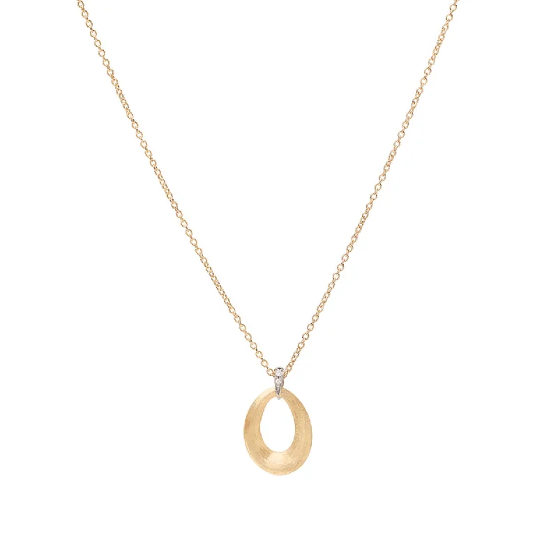 Women’s pendant necklaces for women-Marco Bicego Lucia Diamond Loop Pendant Necklace