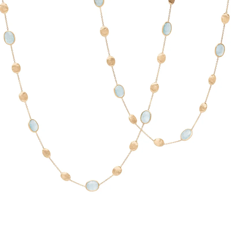 Women’s luxury necklaces-Marco Bicego Siviglia Long Necklace With Aquamarines