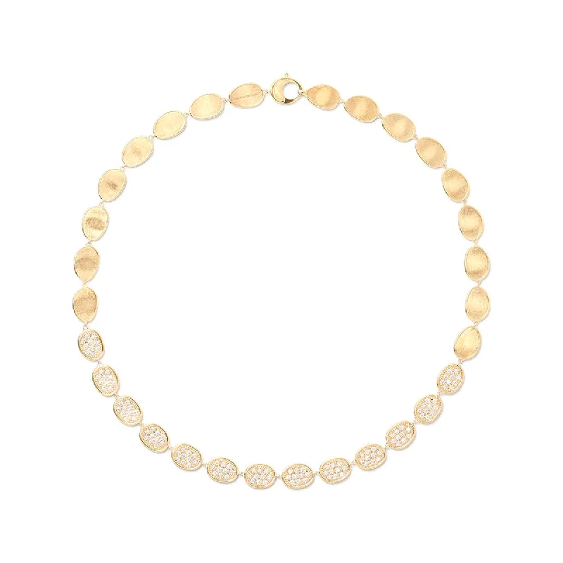 Women’s anniversary necklaces-Marco Bicego Lunaria Diamond Pavé Collar Necklace