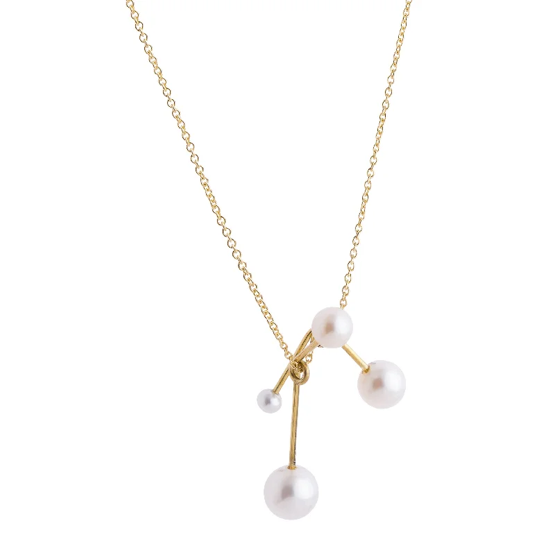 Women’s geometric pendant necklaces-Rattle Pearl Necklace