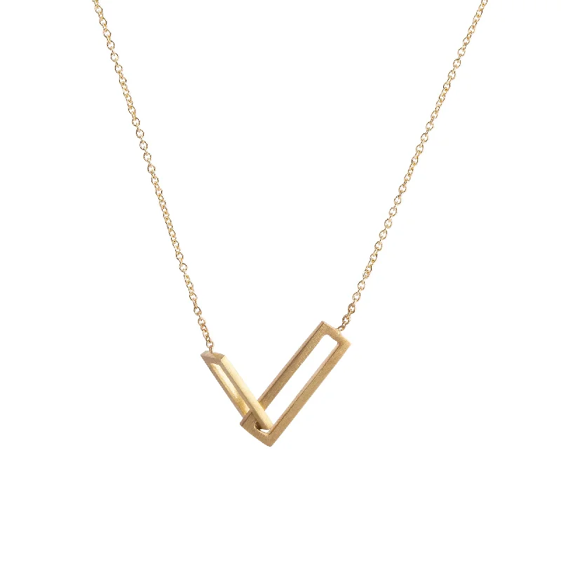 Women’s gold pendant necklaces-Twins Necklace