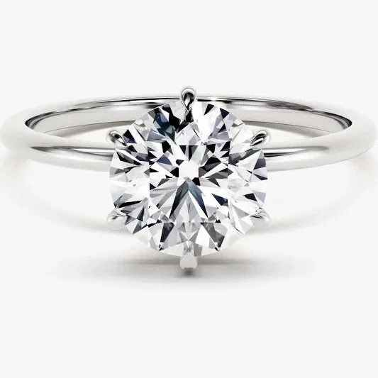 Women’s halo ring engagement rings-Beauvince GIA 2.00 Carat Round H Internally Flawless Engagement Ring