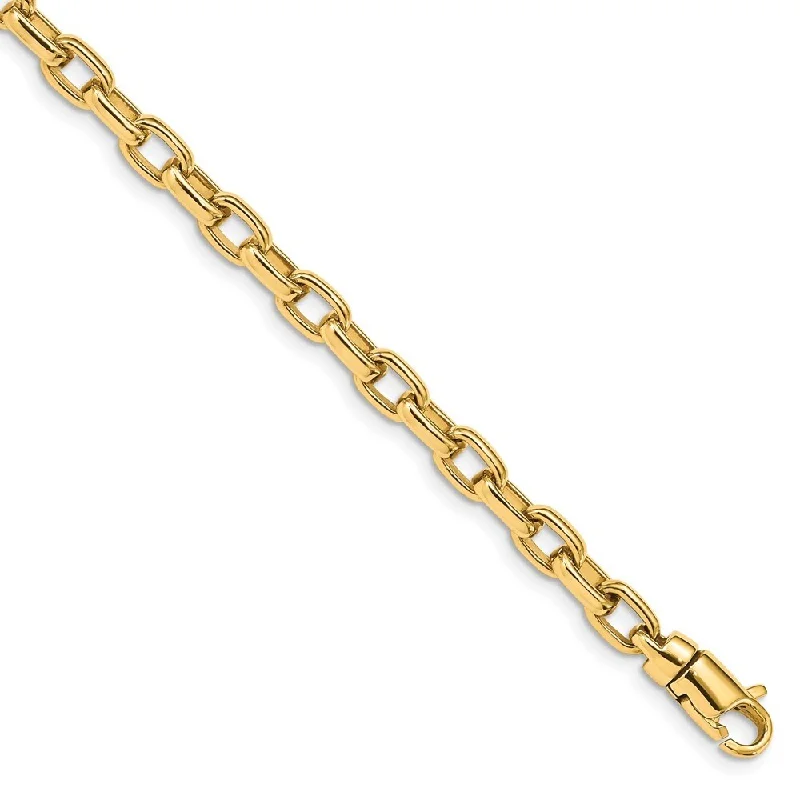 Women’s retro bracelets-14k Yellow Gold 5.0mm Fancy Link Bracelet, 7.25"