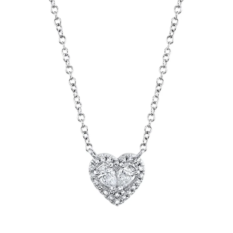 Women’s butterfly necklaces-Shy Creation Diamond Heart Necklace