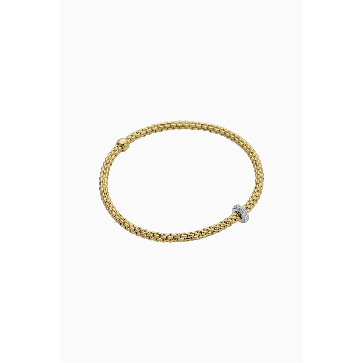 Women’s luxury bracelets-FOPE 18K Yellow Gold Prima Collection Diamond Bracelet, Small Size