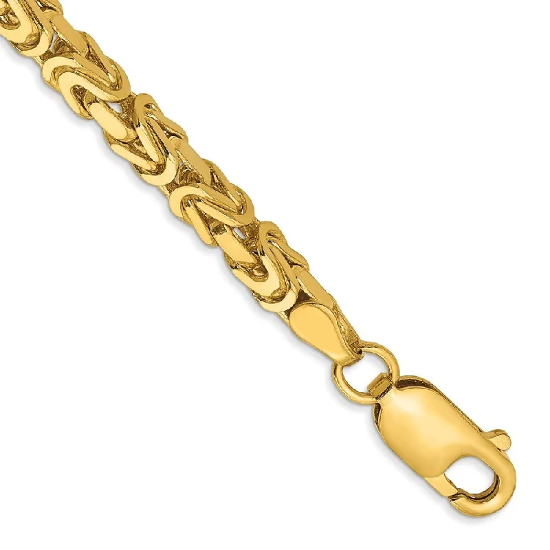 Women’s woven bracelets-14k Yellow Gold 3.25mm Byzantine Chain Bracelet, 7"