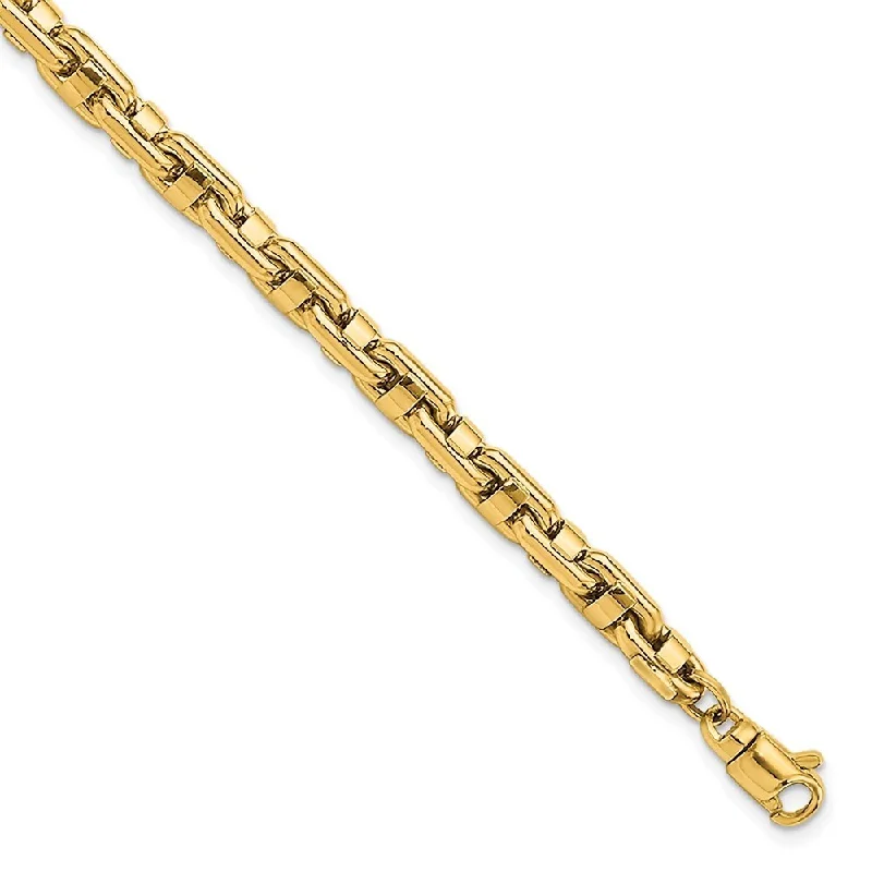 Women’s thick bracelets-14k Yellow Gold Yellow Fancy Link Men's Bracelet, 8.5" (W-6mm)