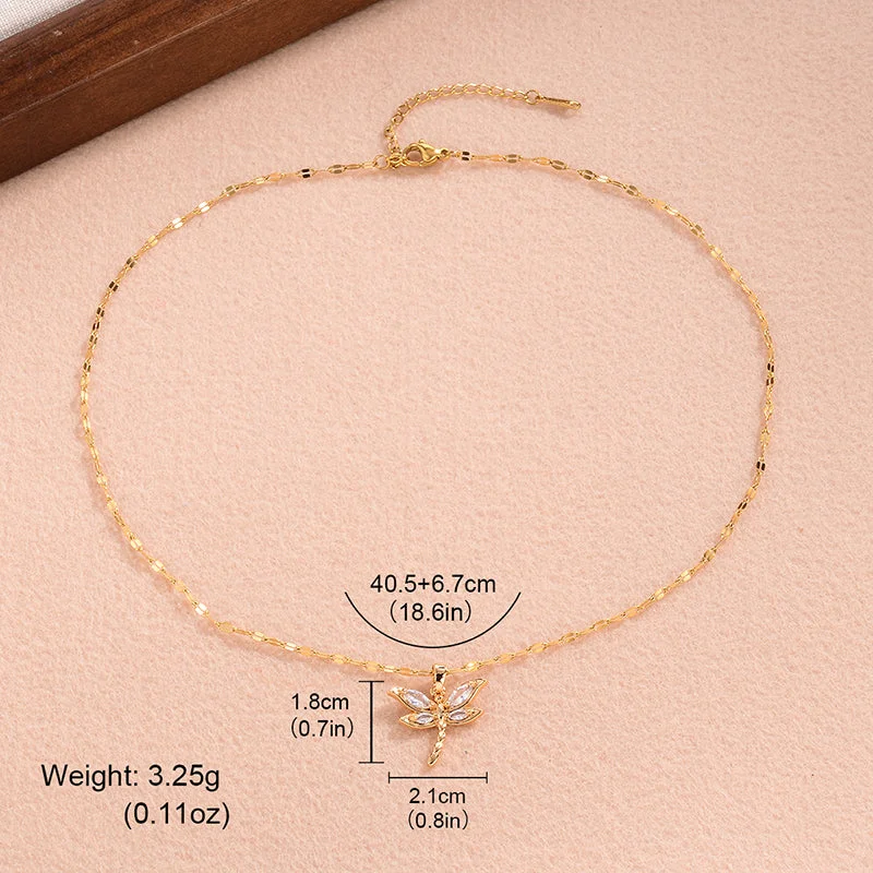 Women’s diamond pendant necklaces-Elegant Cute Sweet Square Copper 18k Gold Plated Zircon Pendant Necklace In Bulk