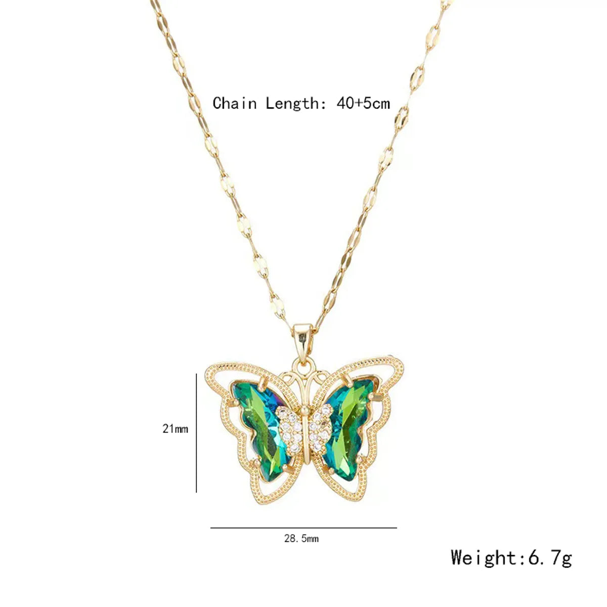 Green Butterfly Necklace