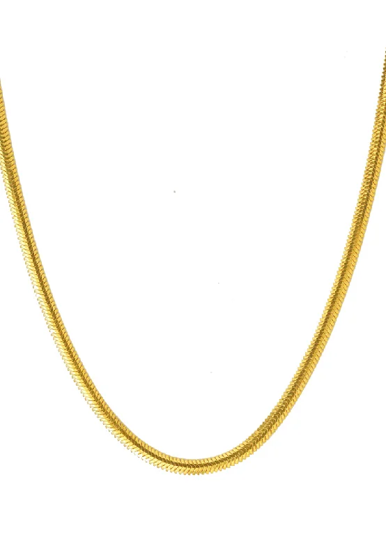 Women’s solitaire necklaces-TOMEI Lusso Italia Snake Chain Necklace, Yellow Gold 916