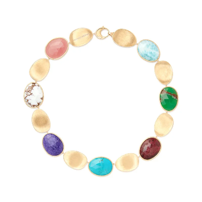 Women’s stylish necklaces-Marco Bicego Lunaria Mixed Gemstone Collar Necklace