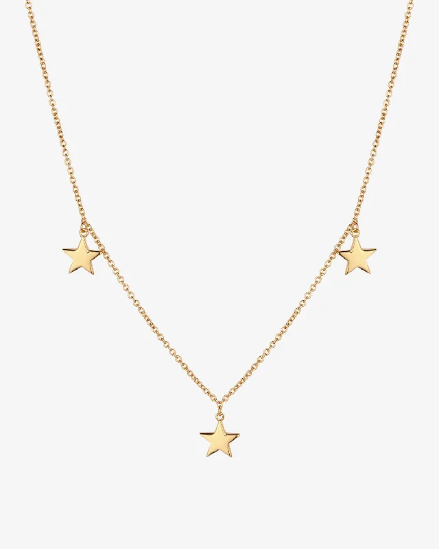 Women’s romantic necklaces-Trio Star Necklace