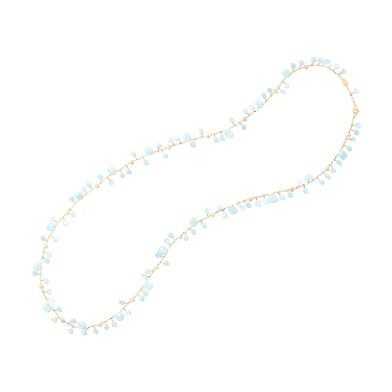 Women’s unique necklaces-Marco Bicego Paradise Aquamarine Long Necklace