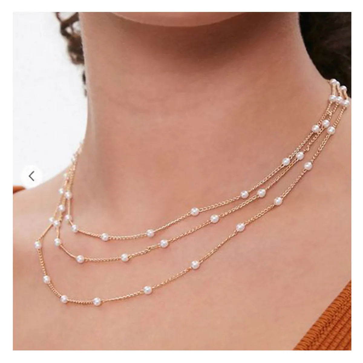 Women’s luxury necklaces-Bohemian Style Simple Multi-layer Pearl Fashion Necklace Wholesale