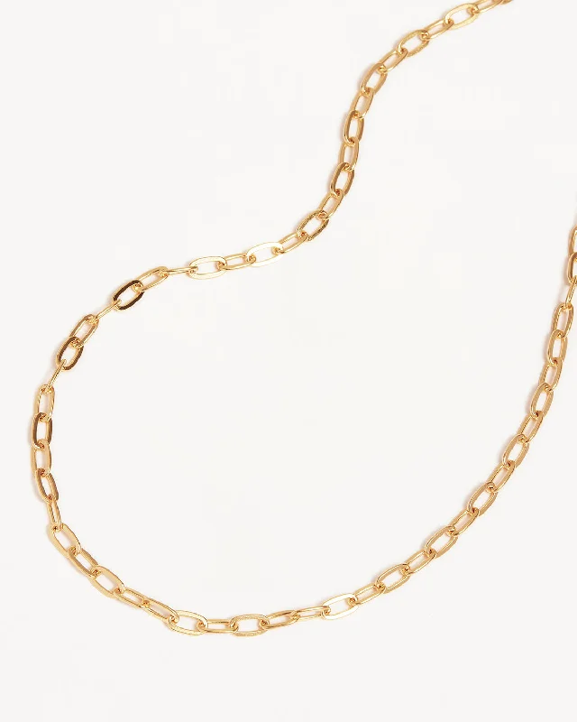 Women’s large pendant necklaces-18k Gold Vermeil 17" Bold Link Chain Necklace