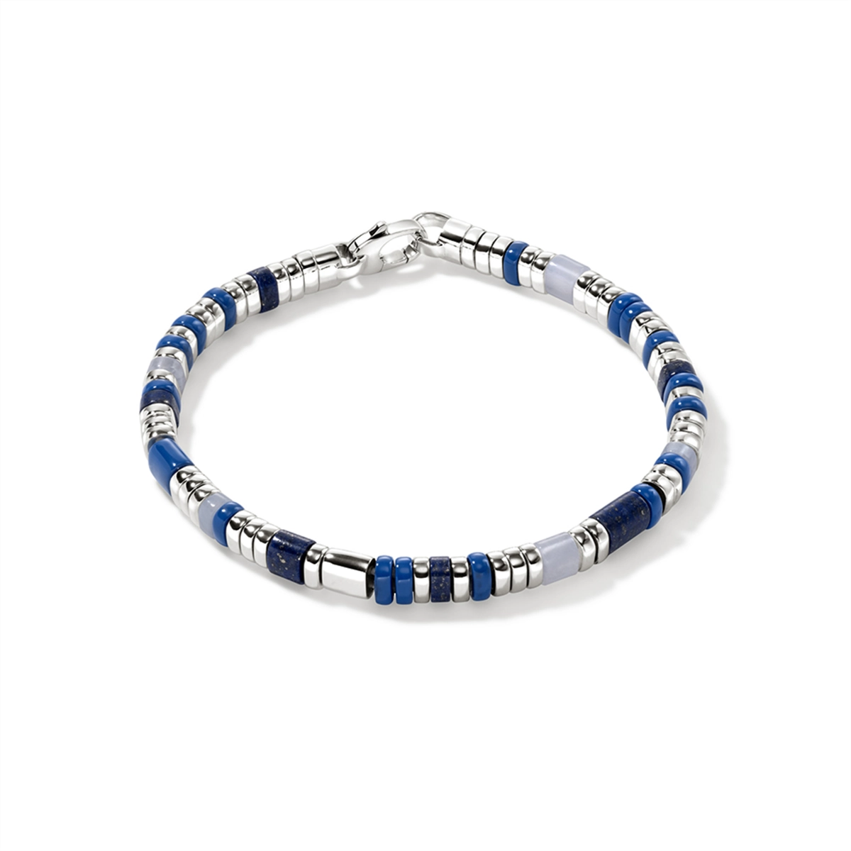 Women’s bohemian bracelets-John Hardy Sterling Silver 5mm Colorblock Bracelet