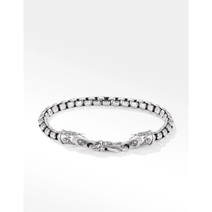 Women’s thin bracelets-Konstantino Alchemy Collection Sterling Silver Box Chain Bracelet