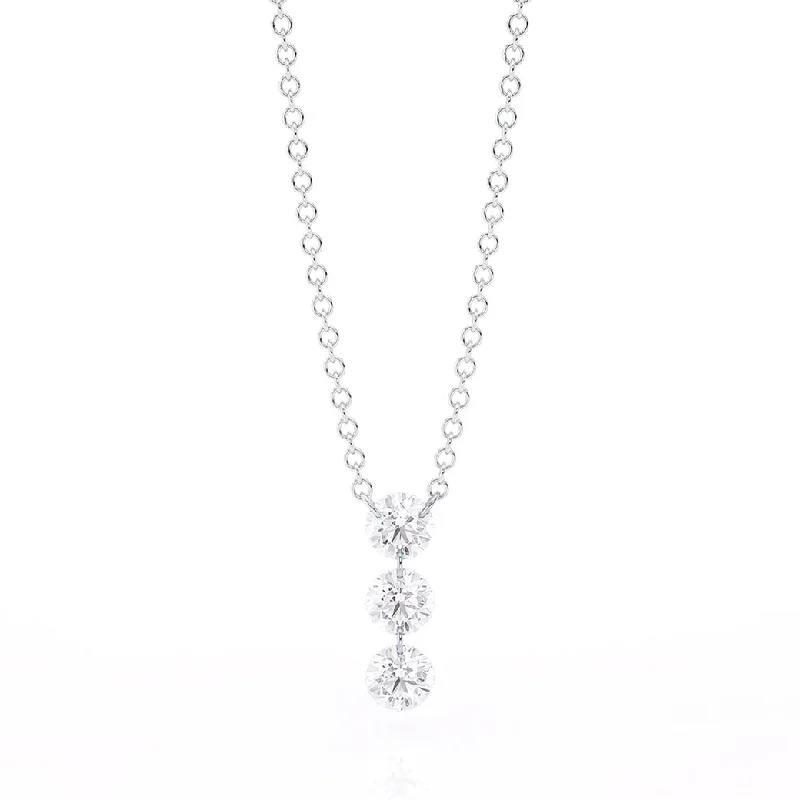 Women’s layered silver necklaces-Aresa New York Morrison No. 3 Diamond Necklace