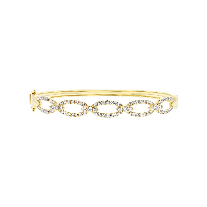 Women’s bold bracelets-Women’s bold bracelets-Perfectly Pave Diamond Bangle Bracelet