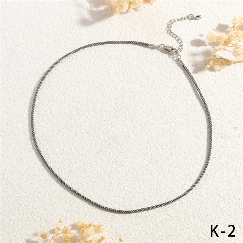 NE2173-Gray Platinum Tail Chain