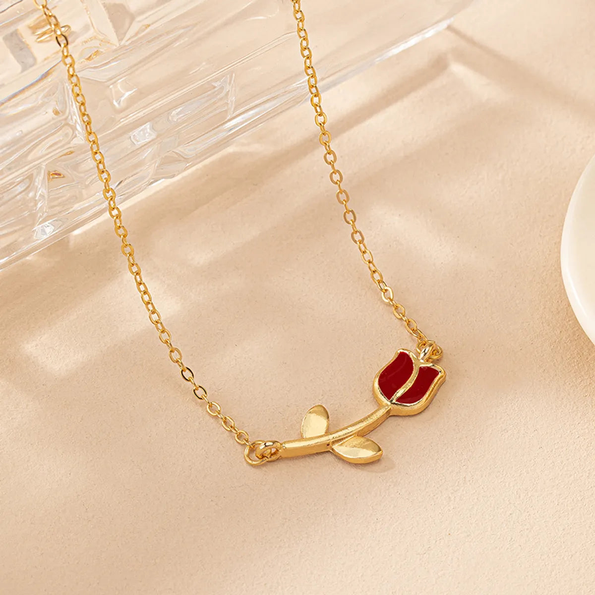 Women’s layered gold necklaces-Romantic Sweet Flower Zinc Alloy Plating Women's Necklace